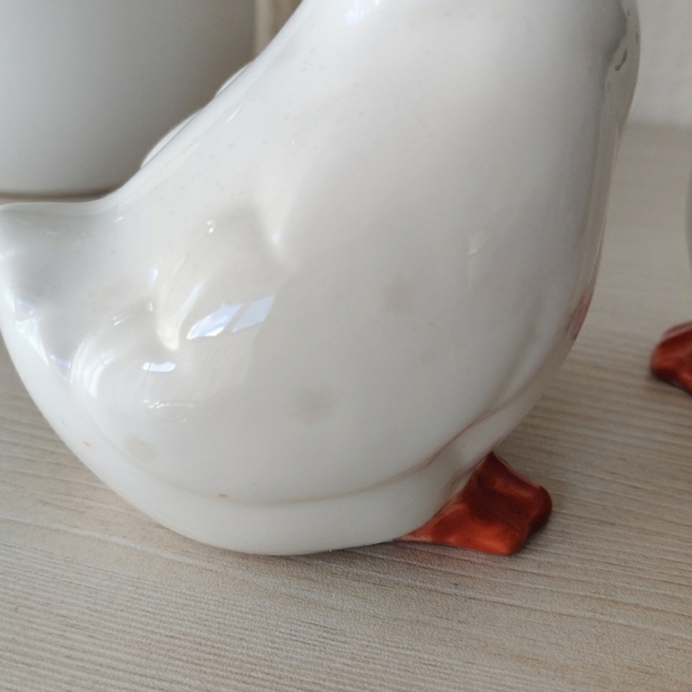 Vintage Ceramic Duck/Geese Salt and Pepper Shakers 6" - Picture 10 of 13